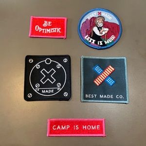 BEST MADE CO. Company Lot of 5 Badges, Patches. NEW